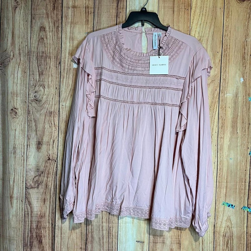 Grace & Karma Light Pink Women's Blouse